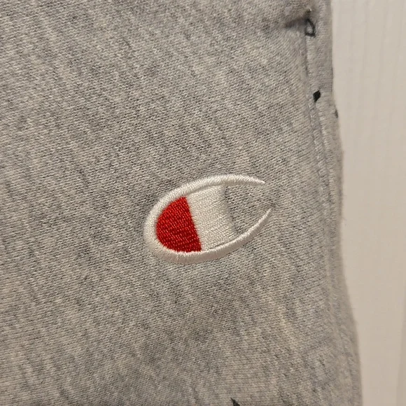 Champion Light Gray Joggers with Logo Men's LARGE - Picture 5 of 12